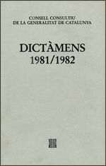 Dictàmens emesos pel Consell Consultiu de la Generalitat de Catalunya 1981-1982, de AA.VV. | portada del libro