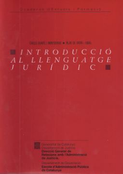Introducció al llenguatge jur¡dic, de DE BROTO I RIBAS , PILAR | portada del libro