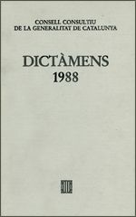 Dictàmens emesos pel Consell Consultiu de la Generalitat de Catalunya 1988, de AA.VV. | portada del libro