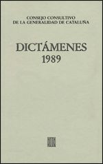 Dictámenes emitidos por el Consejo Consultivo de la Generalidad de Cataluña 1989, de AA.VV. | portada del libro