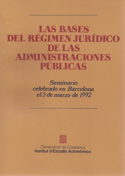 bases del régimen jur¡dico de las administraciones públicas/Las, de AA.VV. | portada del libro