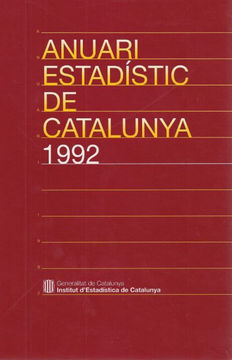 Anuari estad¡stic de Catalunya 1992, de AA.VV. | portada del libro