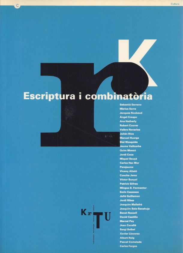 Escriptura i combinatòria, de AA.VV. | portada del libro