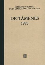 Dictámenes emitidos por el Consejo Consultivo de la Generalidad de Cataluña 1993, de AA.VV. | portada del libro