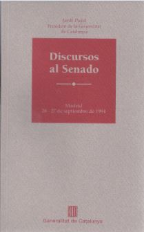 Discursos en el Senado, de PUJOL I SOLEY, JORDI | portada del libro