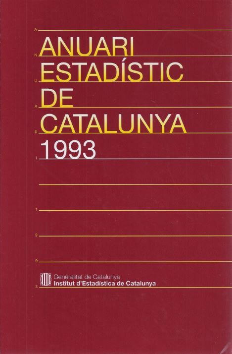 Anuari estad¡stic de Catalunya 1993, de AA.VV. | portada del libro