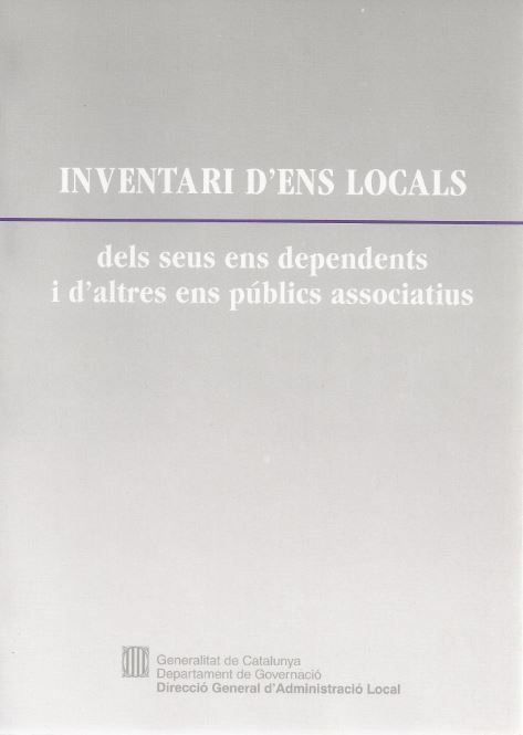Inventari d'ens locals, de AA.VV. | portada del libro