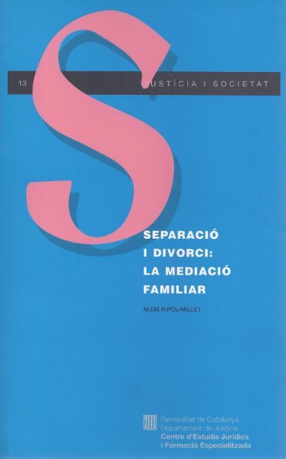 Separació i divorci: la mediació familiar, de RIPOL-MILLET | portada del libro