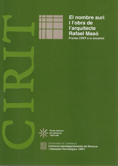 nombre auri i l'obra de l'arquitecte Rafael Masó/El, de DE CIURANA , JOSEP AGUSTI | portada del libro