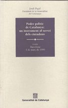 PODER POLITIC DE CATALUNYA, de PUJOL, JORDI | portada del libro