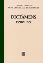 Dictàmens emesos pel Consell Consultiu de la Generalitat de Catalunya 1998-1999, de AA.VV. | portada del libro