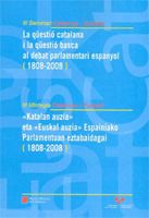 Seminari Catalunya - Euskadi. La qüestió catalana i la qüestió basca al debat parlamentari espanyol, de AA.VV. | portada del