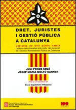 Dret, juristes i gestió pública a Catalunya. Lectures de dret públic català, de Ponce Solé | portada del libro