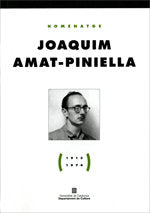 Homenatge Joaquim Amat-Piniella (1913-1974), de AA.VV. | portada del libro