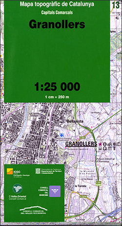 MAPA TOPOGRAFIC DE CATALUNYA 1:25 000 CAPITALS COMARCALS. 1, de INSTITUT CARTOGR·FIC I GEOLÃGIC DE CATA | portada del libro