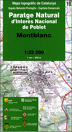 Mapa topogràfic de Catalunya 1:25 000. Montblanc, de Institut Cartogràfic i Geològic de Catalunya | portada del libro