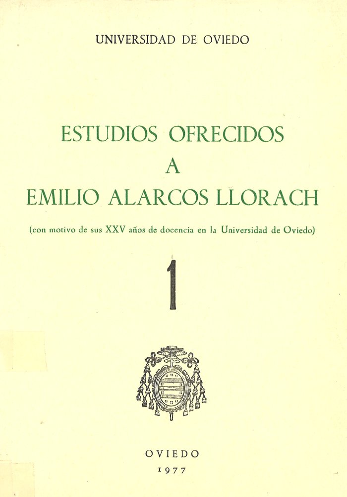 Estudios ofrecidos a Emilio Alarcos Llorach Tomo I, de García Arias, José Luis | portada del libro