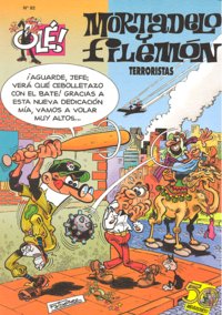 OLE MORTADELO 92 TERRORISTAS OLM, de IBAÑEZ | portada del libro