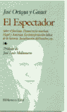 ESPECTADOR, EL, de ORTEGA Y GASSET | portada del libro
