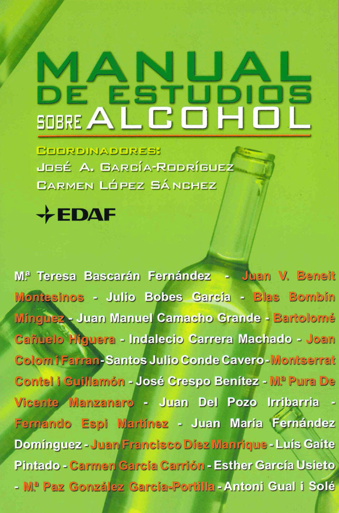 Manual de estudios sobre el alcohol, de Varios autores | portada del libro