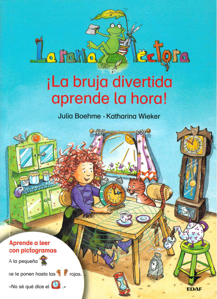 ¡La bruja divertida aprende la hora!, de Boehme, Julia | portada del libro