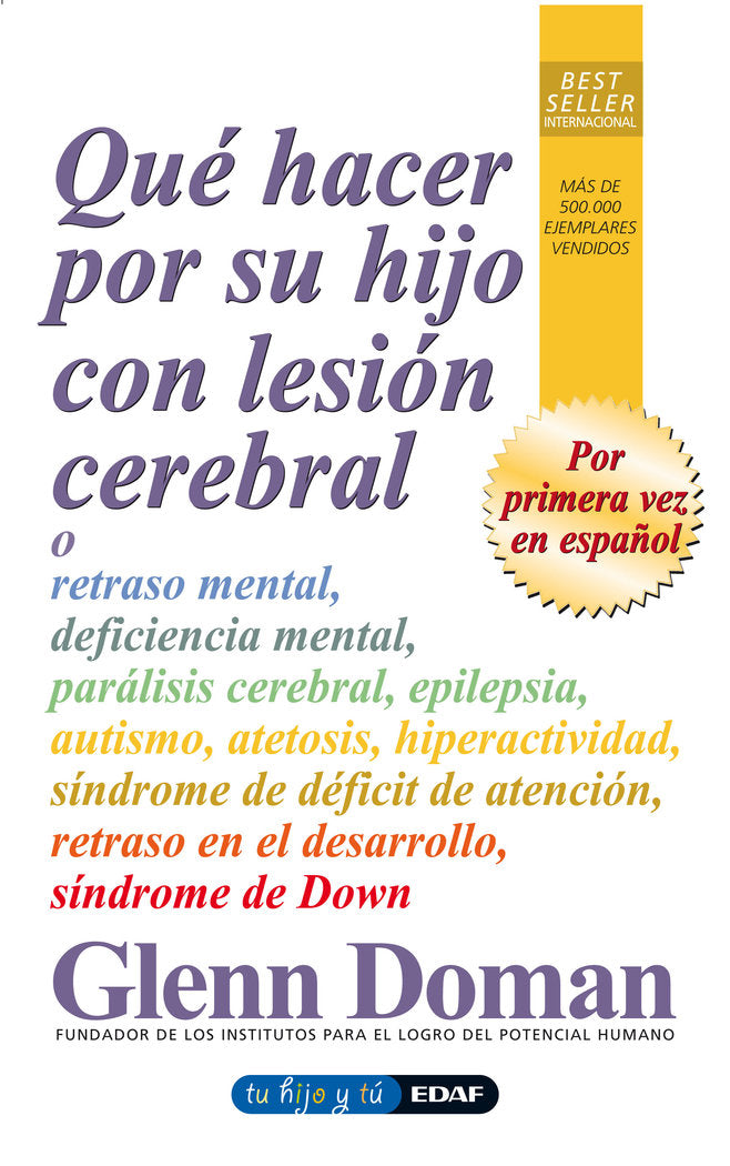 Qué hacer por su hijo con lesión cerebral, de Doman, Glenn | portada del libro
