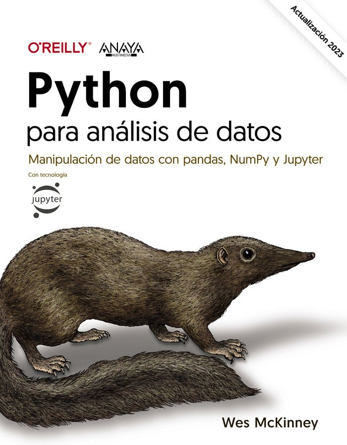 PYTHON PARA ANALISIS DE DATOS, de MCKINNEY, WES | portada del libro