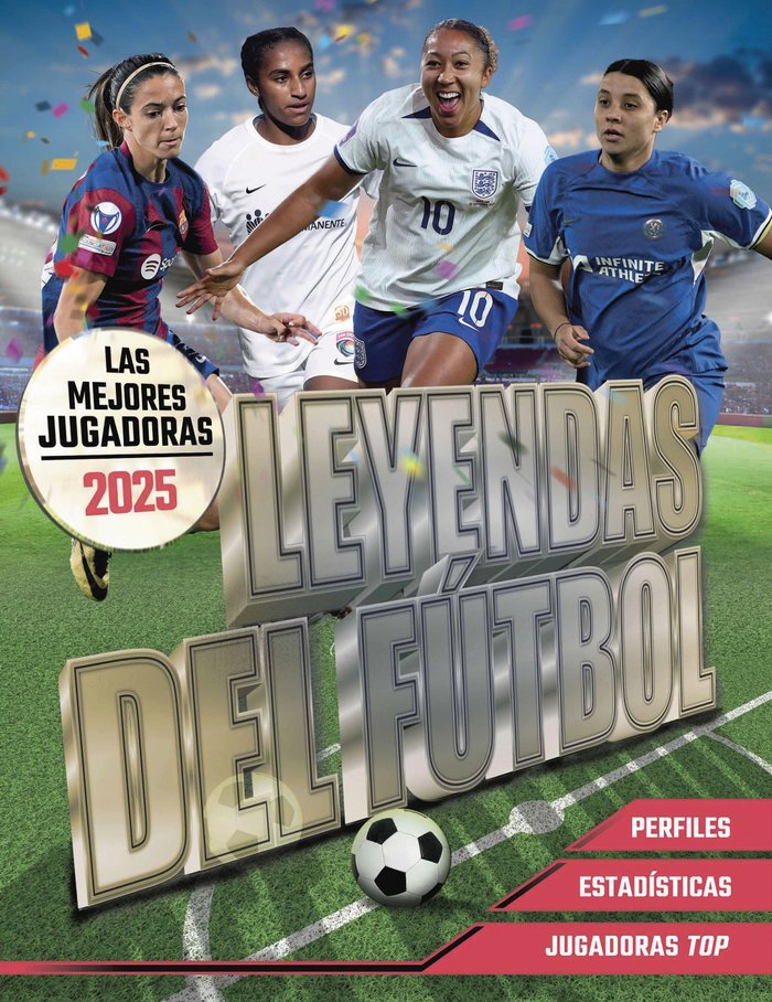 MEJORES JUGADORES 2025:LEYENDAS DEL FUTBOL, de AA.VV. | portada del libro