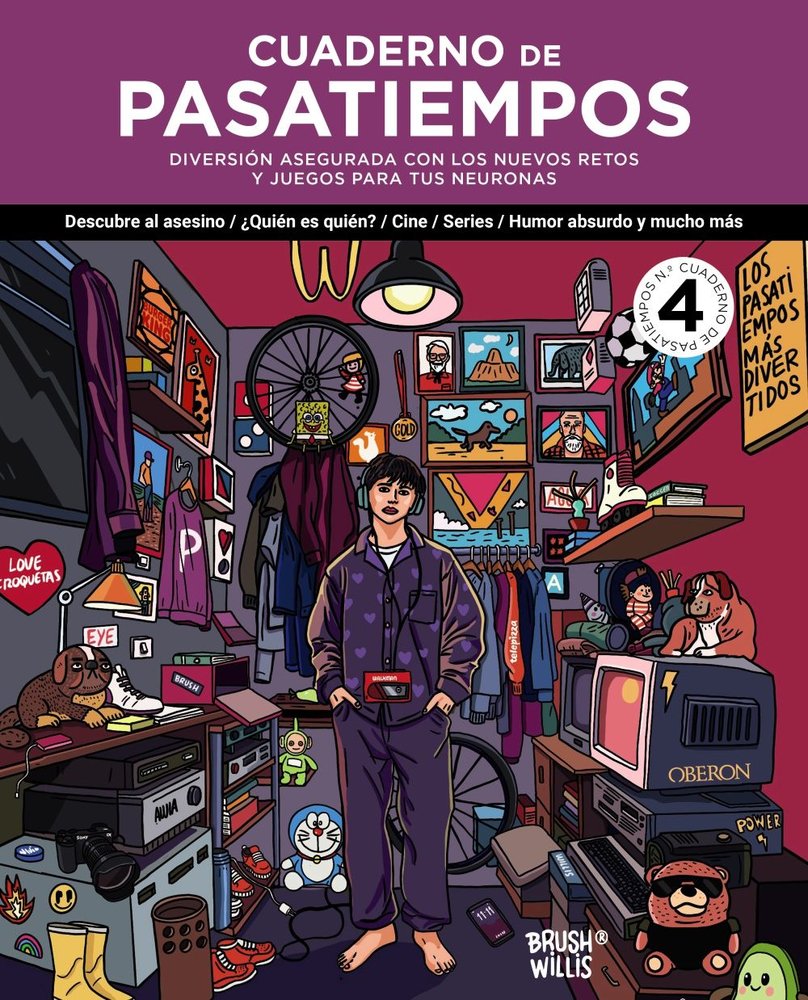 CUADERNO DE PASATIEMPOS 4, de WILLIS, BRUSH | portada del libro