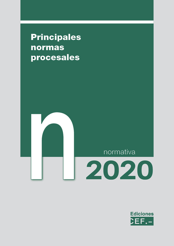 Principales normas procesales, de Gabinete jurídico del CEF | portada del libro