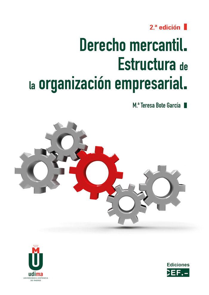 DERECHO MERCANTIL. ESTRUCTURA DE LA ORGANIZACION EMPRESARIAL 2021, de BOTE GARCIA, MARIA TERESA | portada del libro