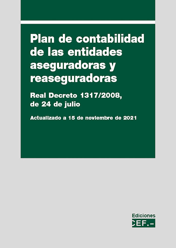 Plan de contabilidad de las entidades aseguradoras y reaseguradoras, de GABINETE TECNICO DEL CEF, GABINETE TECNI | portada de