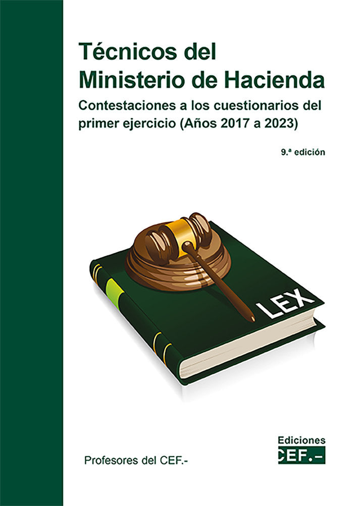 TECNICOS DEL MINISTERIO DE HACIENDA, de PROFESORES DEL CEF | portada del libro