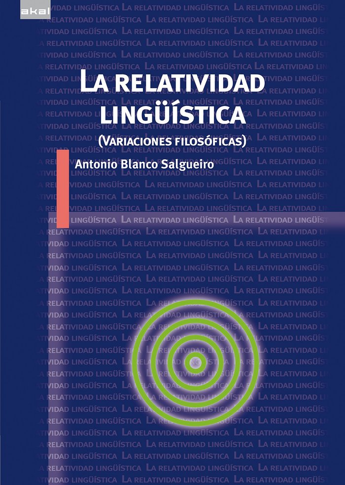 RELATIVIDAD LINGUISTICA, de Blanco Salgueiro | portada del libro