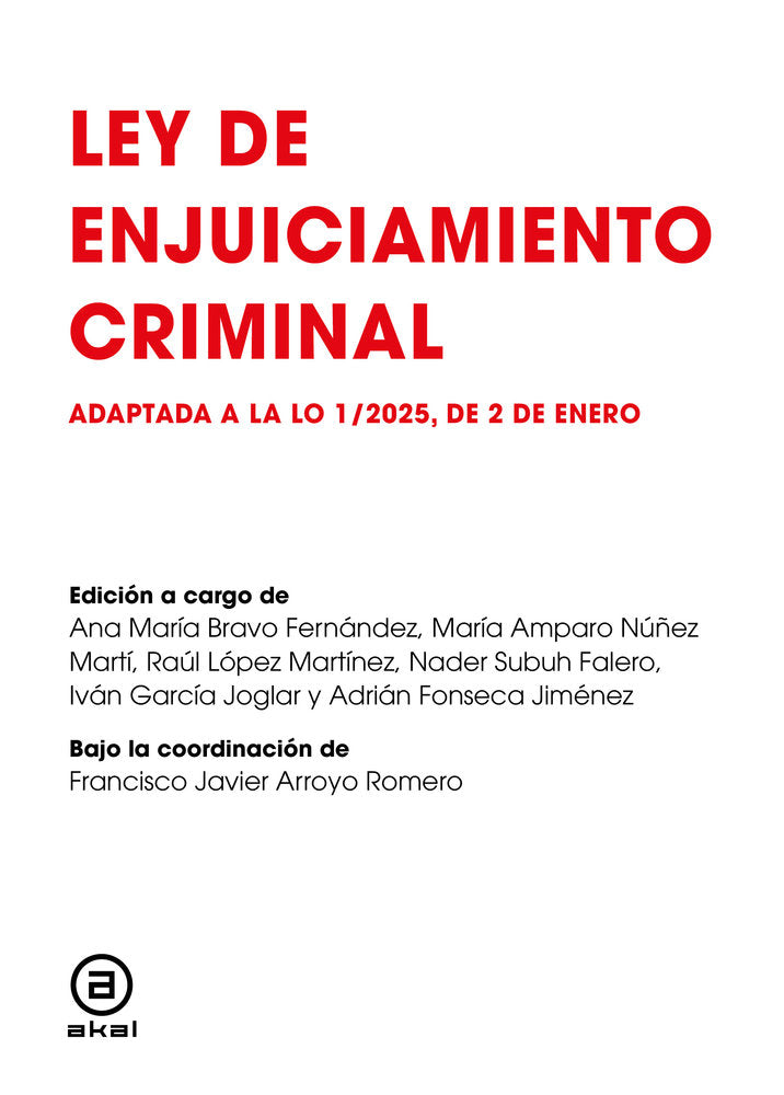 LEY DE ENJUICIAMIENTO CRIMINAL, de ARROYO | portada del libro
