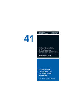 La dimensión territorial del entorno de la Alhambra, de García-Pulido, Luis José | portada del libro