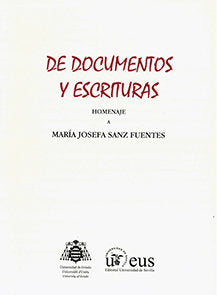 De documentos y escrituras, de Sanz Fuertes, Mª Josefa | portada del libro