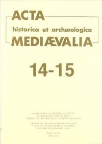 Acta historica et archaeologica mediaevalia 14-15, de Claramunt | portada del libro