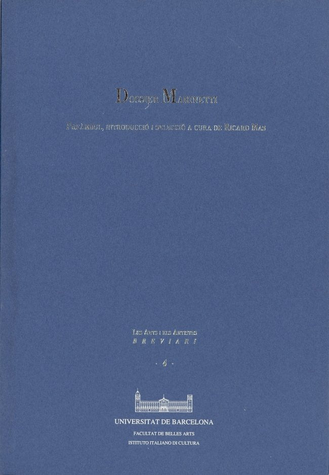 Dossier Marinetti, de Mas | portada del libro