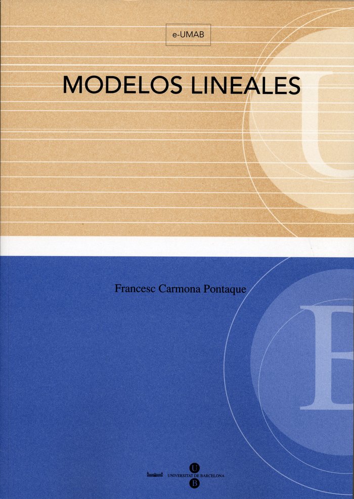 Modelos lineales, de Carmona Pontaque | portada del libro