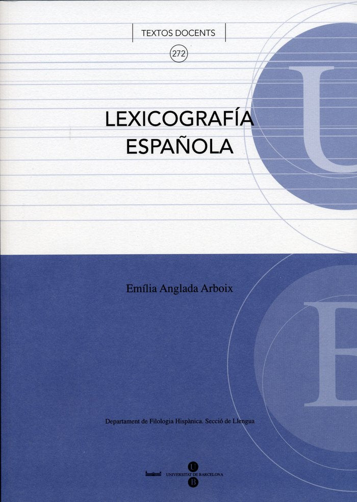 Lexicografía española, de Anglada Arboix | portada del libro