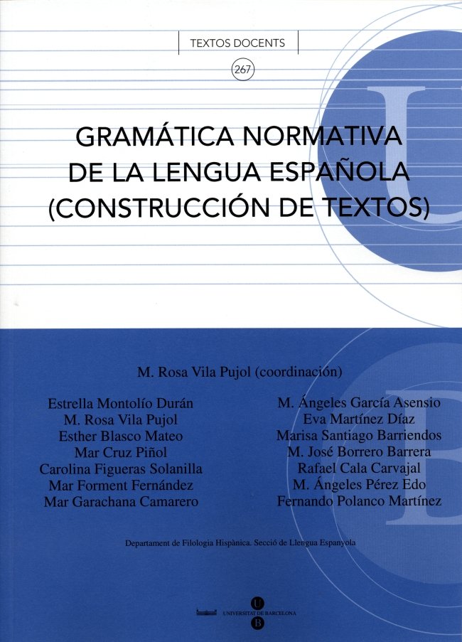 Gramática normativa de la lengua española (Construcción de textos), de Vila Pujol | portada del libro