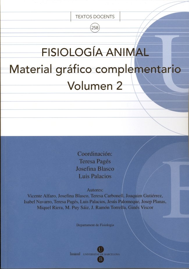 Fisiología animal Volumen I y volumen II material gráfico complementario, de Palacios Raufast | portada del libro