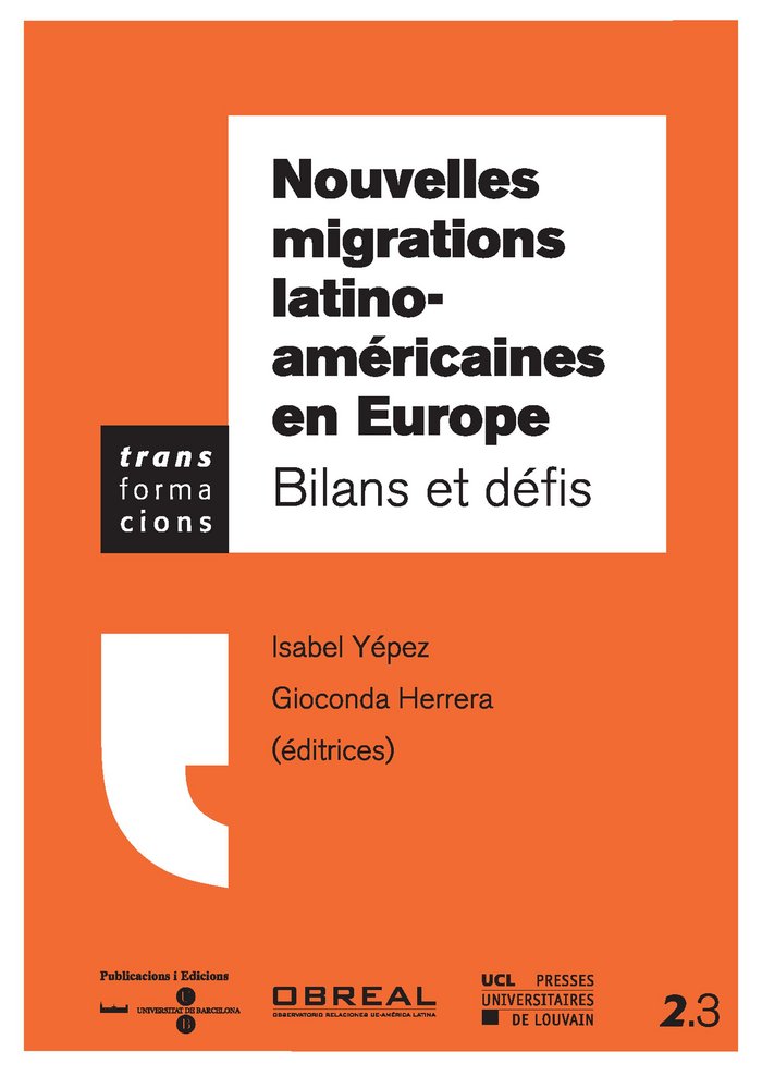 Nouvelles migrations latino-américaines en Europe: bilans et défis, de Yépez del Castillo | portada del libro