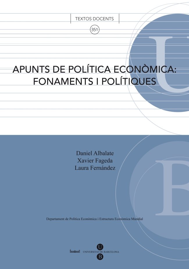 Apunts de política econòmica: fonaments i polítiques, de Albalate Del Sol | portada del libro