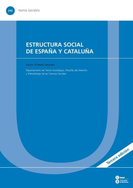 Estructura social de España y Cataluña, de Climent Sanjuan | portada del libro