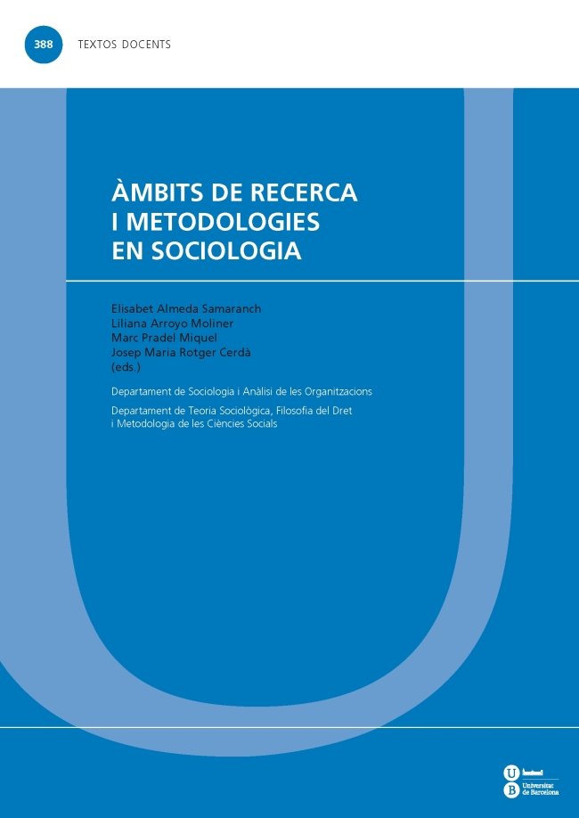 Àmbits de recerca i metodologies en sociologia, de Varios autores | portada del libro