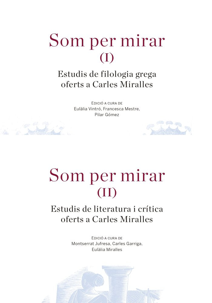Som per mirar. Estudis de literatura i crítica oferts a Carles Miralles, de Varios autores | portada del libro