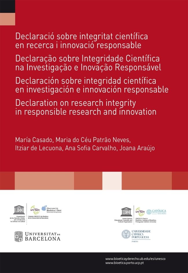 Declaració sobre integritat científica en recerca i innovació responsable, de Varios autores | portada del libro