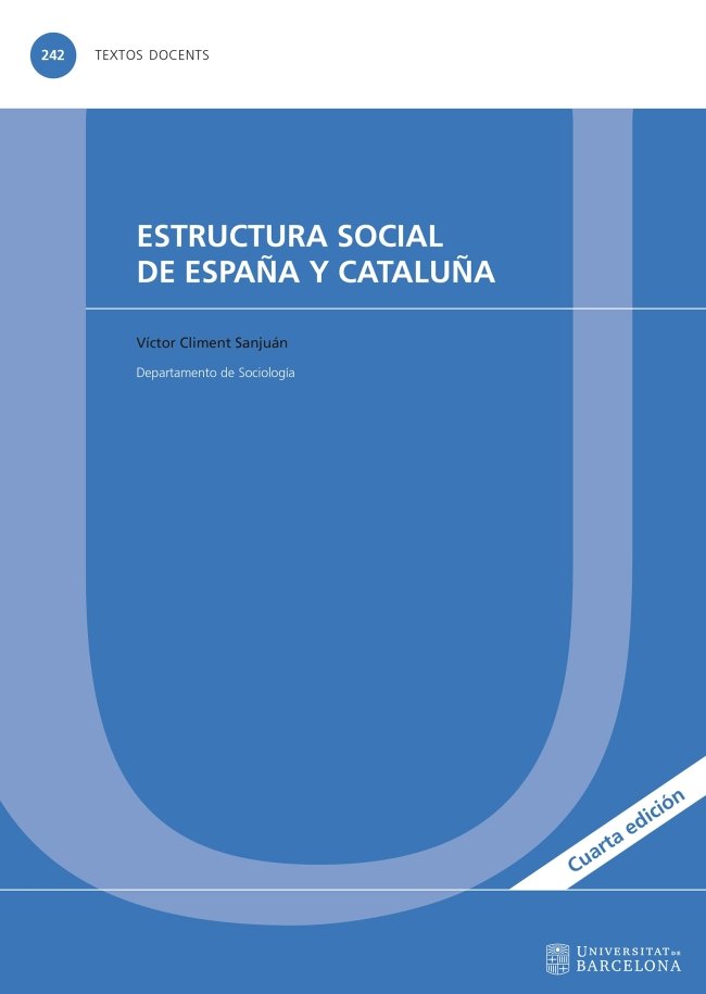 Estructura social de España y Cataluña, de Climent Sanjuan, Victor | portada del libro